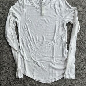 lululemon athletica Classic White Long Sleeve Tee